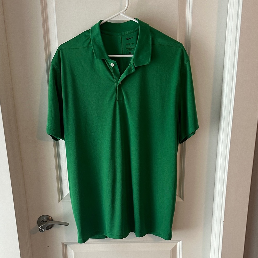 Nike Men's Vibrant Green Polo Shirt
